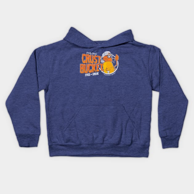 Crust Bucket eatery Kids Hoodie by TeeKetch